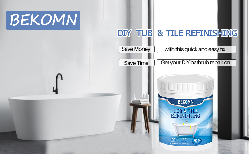 Amazon.com: BEKOMN Tub and Tile Paint Refinishing Kit 33oz